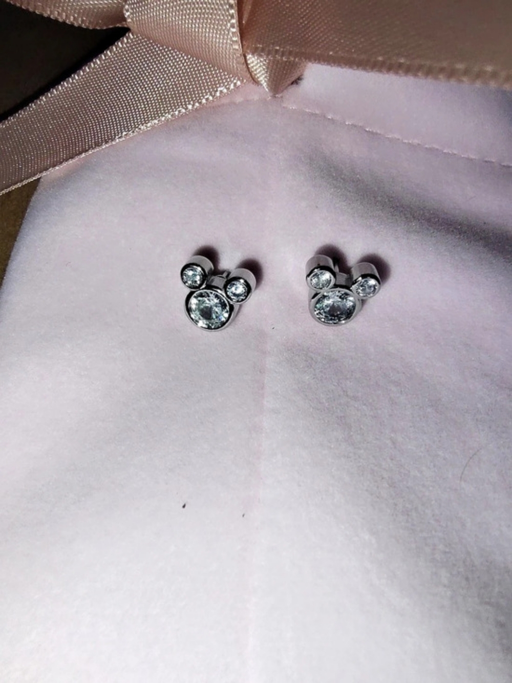 Crystal Cluster Stud Earrings in Silver 925